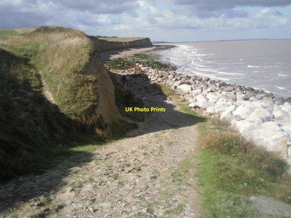 Photo 6"x4" Unstable cliffs at Reculver Country Park Reculver c2010