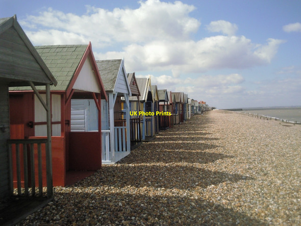 Photo 6"x4" Beach huts on the shingle at Hampton Herne Bay\/TR1767 c2010