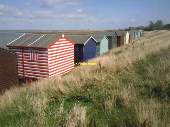 Photo 6"x4" Back of beach huts at Swalecliffe Whitstable c2010