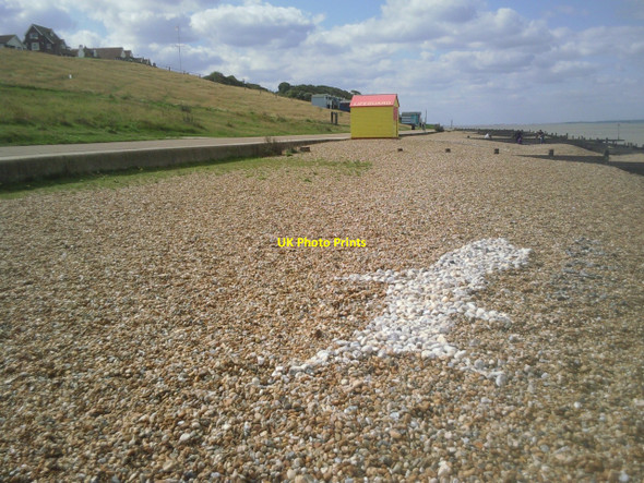 Photo 6"x4" Beach artistry at Tankerton Whitstable c2010