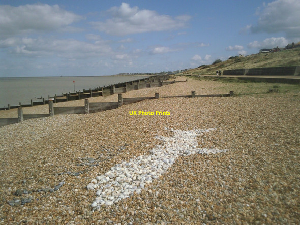 Photo 6"x4" Beach design at Tankerton Whitstable c2010