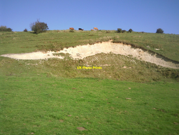 Photo 6"x4" Old chalk working Newbarn\/TR1539 c2010