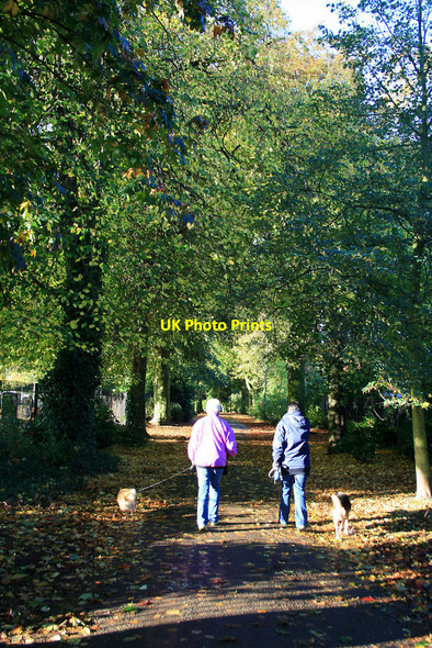 Photo 6"x4" Dog walkers in West Park Long Eaton c2010