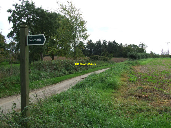 Photo 6"x4" Footpath Sign Hadleigh\/TM0242 c2010