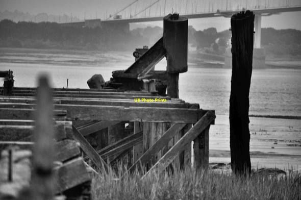 Photo 6"x4" Remains of the jetty for the old Severn ferry crossing Old Passage c2010