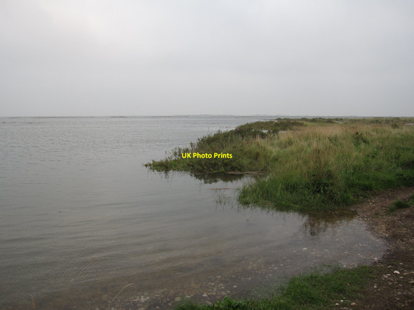 Photo 6"x4" High tide over the byway Morston c2010