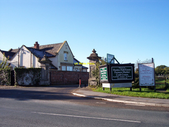 Photo 6"x4" Entrance to Heskin Hall Estate off Wood Lane Heskin Green c2010