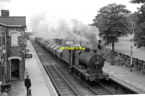Photo 6"x4" Barnt Green Station, with an Up freight Barnt Green c1963