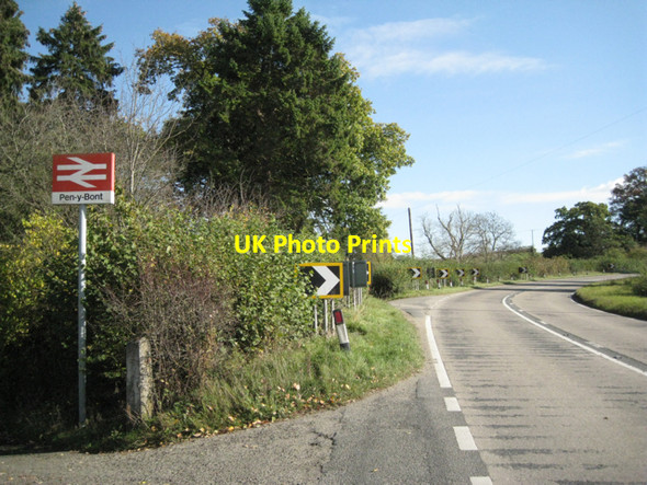 Photo 6"x4" Entrance to Penybont station Crossgates\/Y Groes c2010