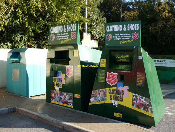 Photo 6"x4" Salvation Army Clothing Banks, near Paignton Zoo Paignton c2010