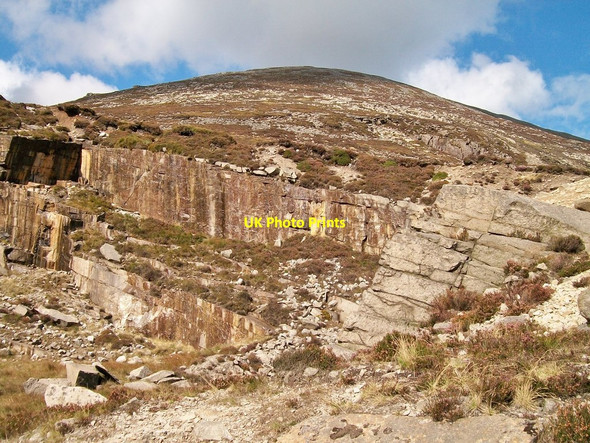 Photo 6"x4" The slopes of Slieve Donard viewed across the workings of Crannoge Quarry Newcastle\/J3732 c2010