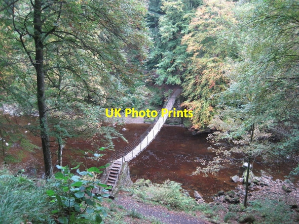 Photo 6"x4" Suspension Bridge over The River Allen Ridley\/NY7963 c2010
