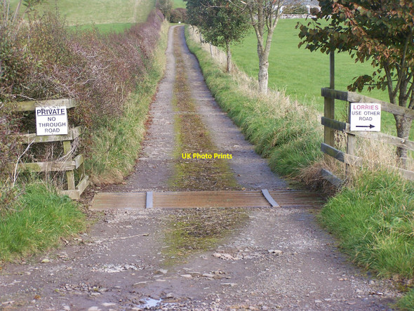 Photo 6"x4" Cattle grid at entry to Overlaw farm Dundrennan c2010