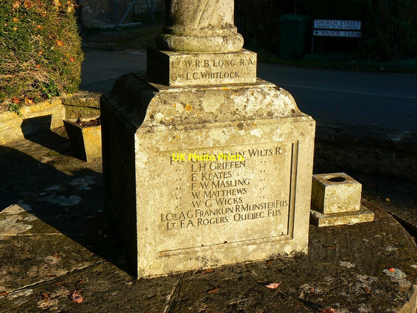 Photo 6"x4" Inscriptions, War memorial, Steeple Ashton Steeple Ashton c2010