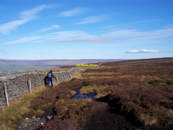 Photo 6"x4" The wall above Cracoe Fell Threapland\/SD9860 c2010