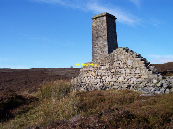 Photo 6"x4" Chimney and remains of boiler house on Barden Moor Thorpe\/SE0161 c2010