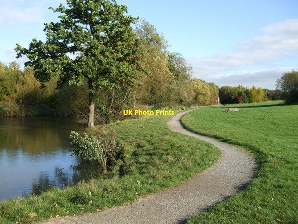 Photo 6"x4" Path by the pond Rayleigh c2010