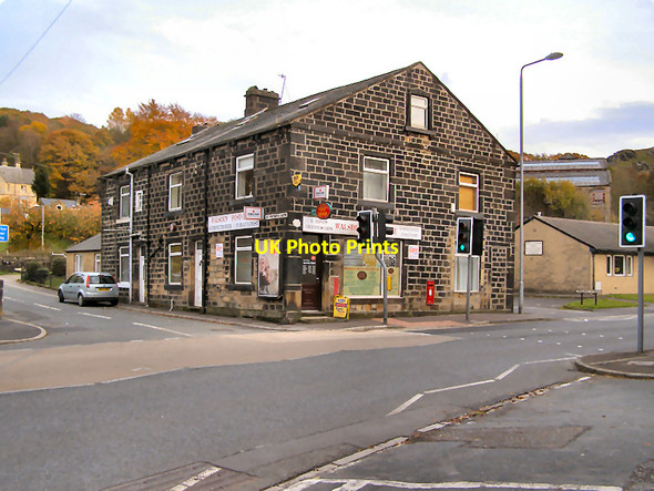Photo 6"x4" Walsden Post Office Knowl Wood\/SD9322 c2010