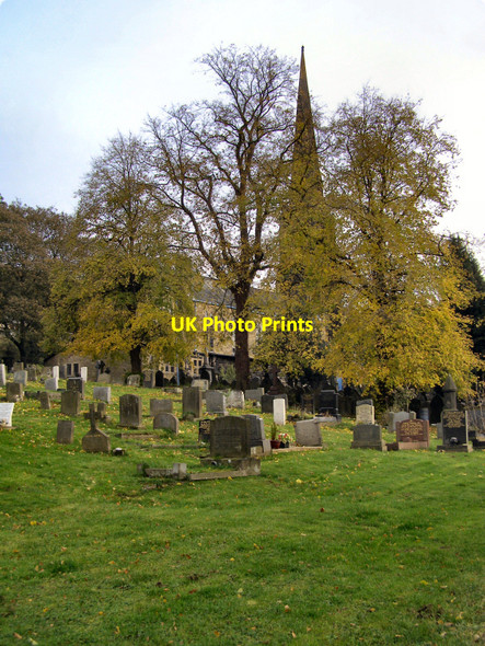 Photo 6"x4" Graveyard and St Peter's Church, Walsden Todmorden c2010