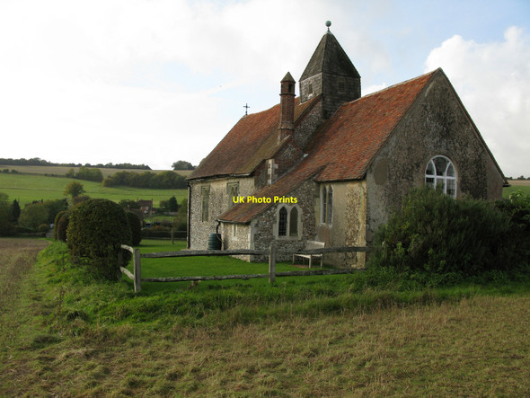 Photo 6"x4" St Hubert's church, Idsworth Deanlane End c2010