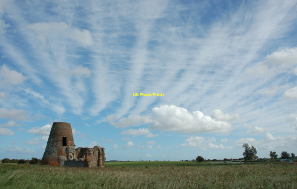 Photo 6"x4" Big Sky at St Benet's Abbey Mill Thurne c2007