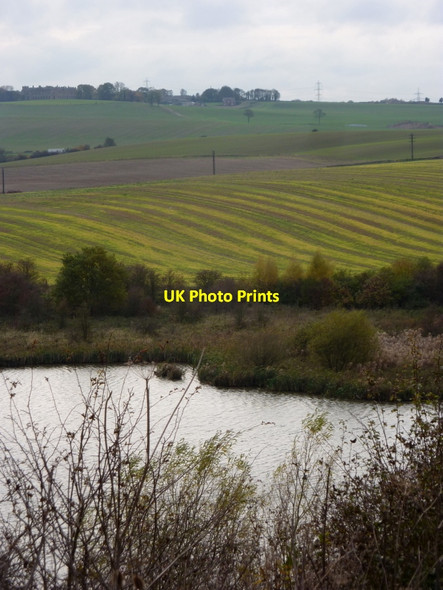 Photo 6"x4" The Old Flash and fields towards Sutton Scarsdale Bolsover c2010