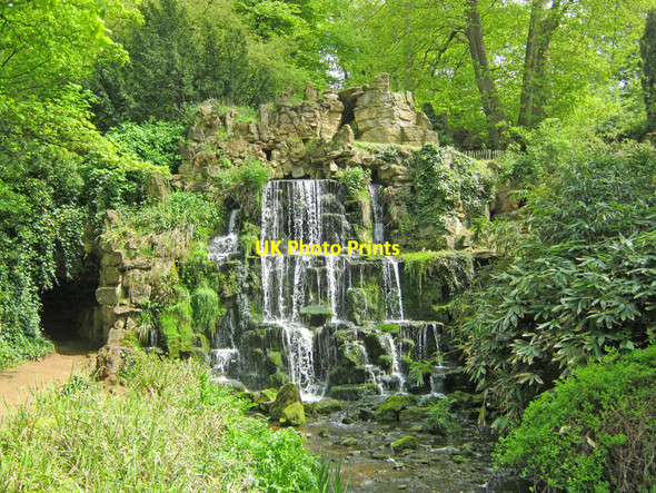 Photo 6"x4" Cascade and grotto at Bowood Calne c2010