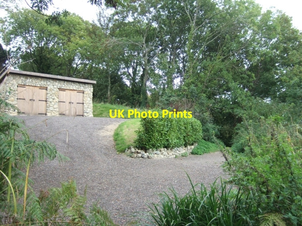Photo 6"x4" Garages beside the coastal footpath Shanklin c2010