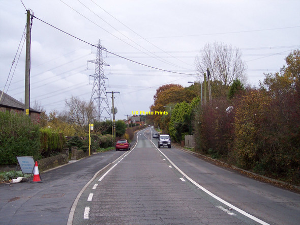 Photo 6"x4" Cats cradle of cable over Burrows Lane Prescot c2010