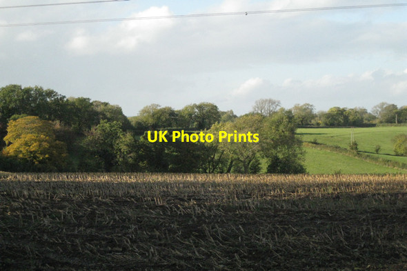 Photo 6"x4" Fields in the angle of Bond Lane Alveston Down c2010