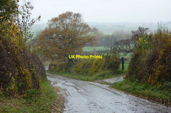 Photo 6"x4" Carr Lane on a wet day Bolsover c2010