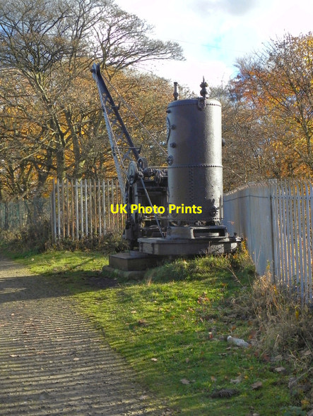 Photo 6"x4" Mount Sion Steam Crane; Manchester, Bolton & Bury Canal Kearsley\/SD7505 c2010