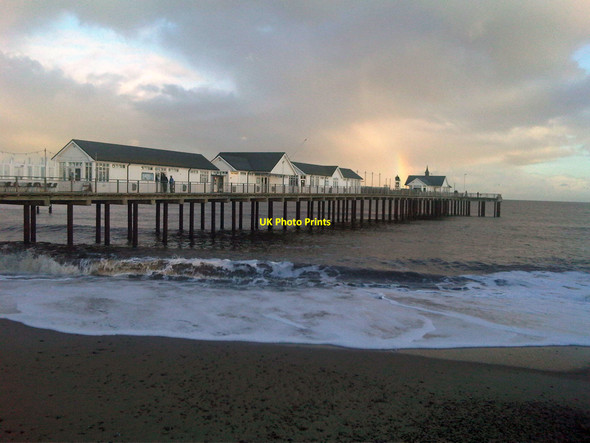 Photo 6"x4" Southwold Pier in moody Autumn Light Southwold c2010