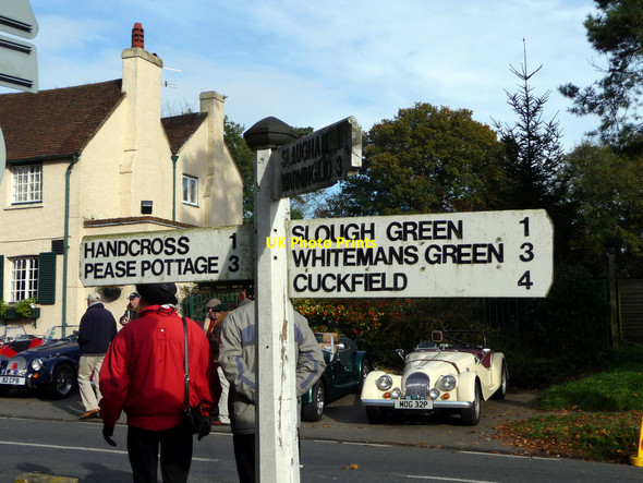 Photo 6"x4" Signpost, Staplefield, East Sussex Staplefield c2010