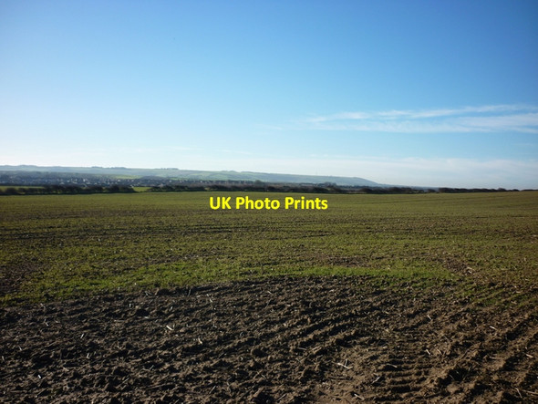 Photo 6"x4" Looking across the fields towards the Wolds Filey c2010
