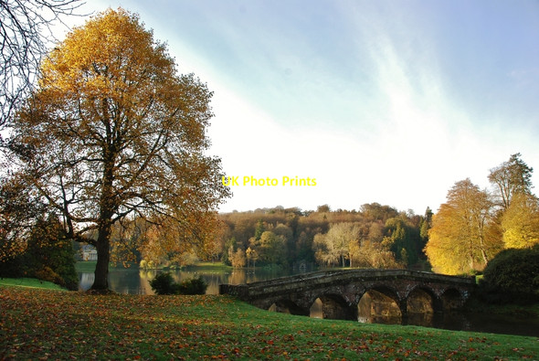 Photo 6"x4" Stourhead Gardens: The Palladian Bridge Gasper c2010