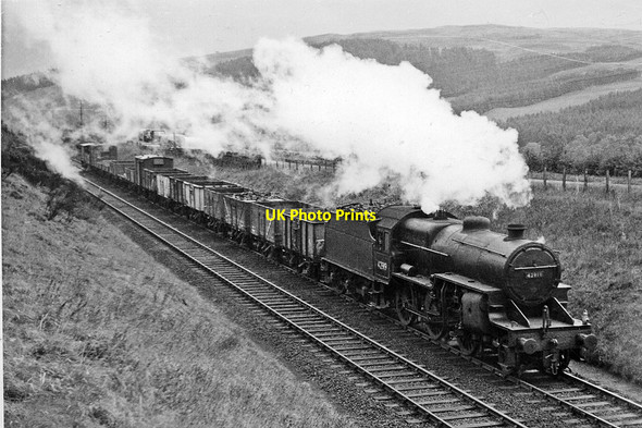 Photo 6"x4" Down freight train in Nithsdale south of Sanquhar Sanquhar c1961