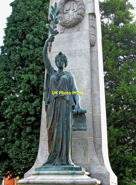 Photo 6"x4" War Memorial outside Victoria Park (2) - statue, High Street Smethwick c2010