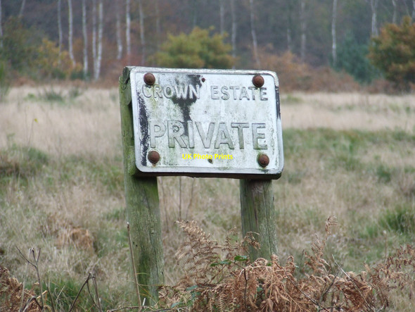 Photo 6"x4" Crown Estate Sign Croxton\/TL8786 c2010
