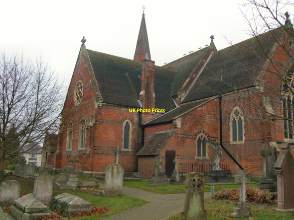 Photo 6"x4" St John the Evangelist church Burgess Hill c2010