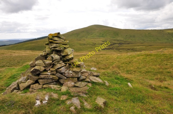Photo 6"x4" Harestanes Heights summit cairn: view towards Queensberry Harestanes Heights c2009