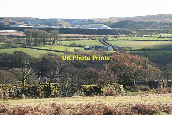 Photo 6"x4" Meavy: above the edge of Cadworthy Wood Shaugh Prior c2010
