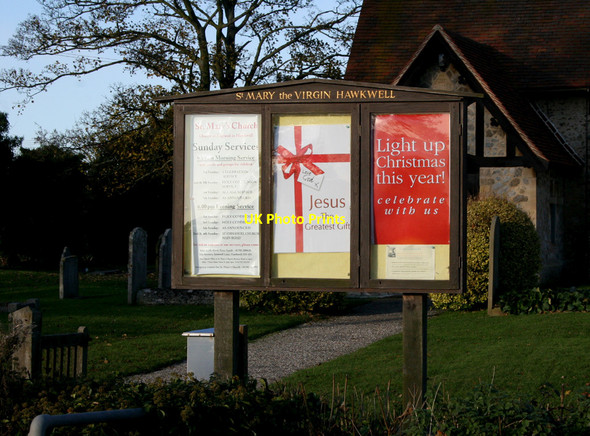Photo 6"x4" Church Notice Board Hawkwell\/TQ8591 c2010