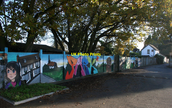 Photo 6"x4" Colourful Mural Ashingdon c2010