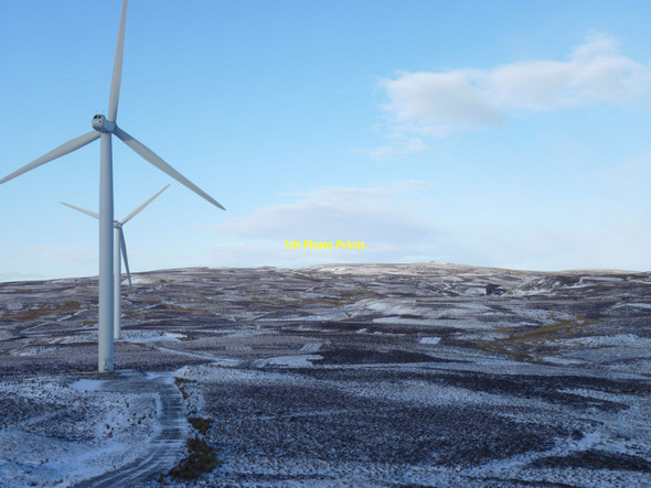 Photo 6"x4" Earlsburn Windfarm-Northern turbines Hart Hill\/NS6988 c2010