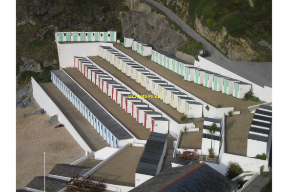 Photo 6"x4" Beach Huts, Tolcarne Newquay\/SW8161 c2010