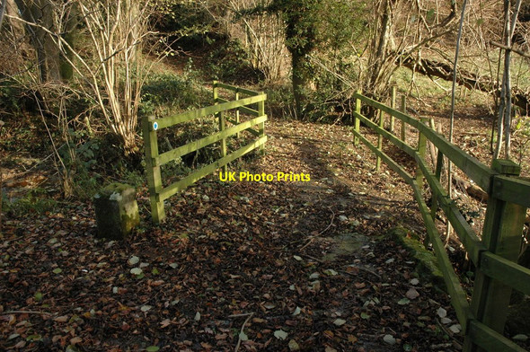 Photo 6"x4" Bridleway over Tanner's Brook Bayton Common c2010