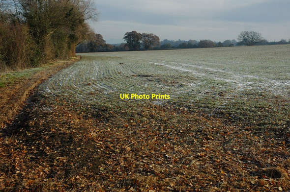 Photo 6"x4" Frozen arable land Hook Bank c2010