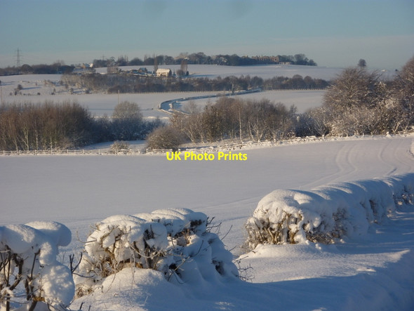 Photo 6"x4" Snow scene by Carr Lane Bolsover c2010