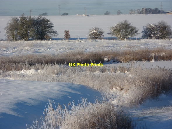 Photo 6"x4" Winter scene at Carr Vale Flash nature reserve Bolsover c2010